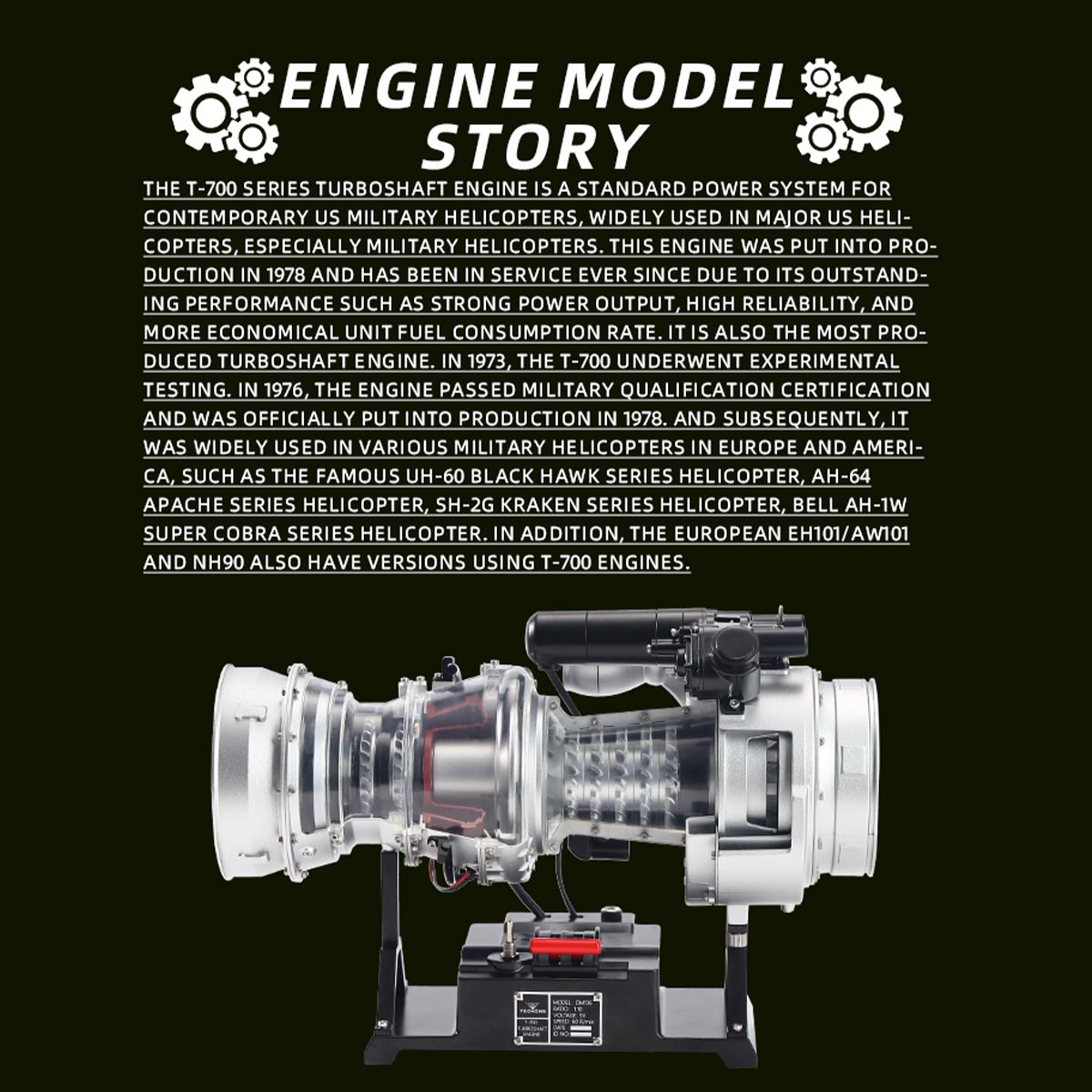 Military Helicopter Turboshaft Engine
