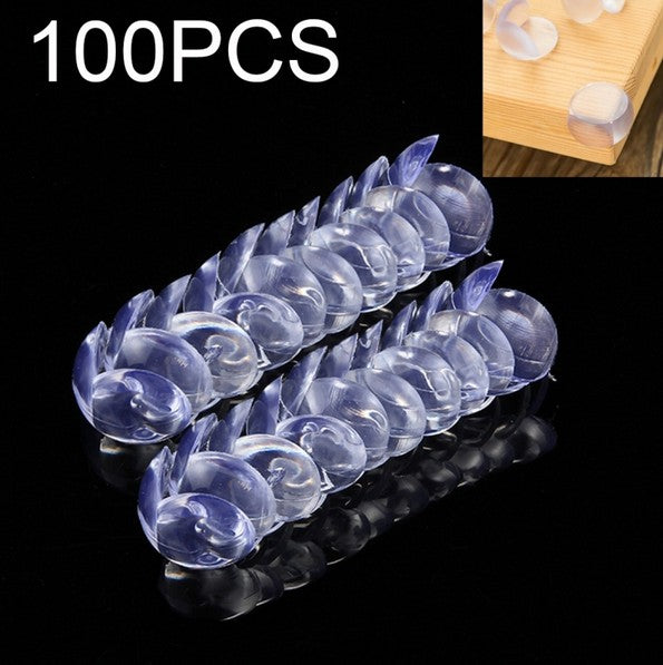 100 PCS Baby Desk Corner Safety Cover Pad Hemisphere Shape Children Table Anti-collision Protector Cushion with Double-sided Adhesive
