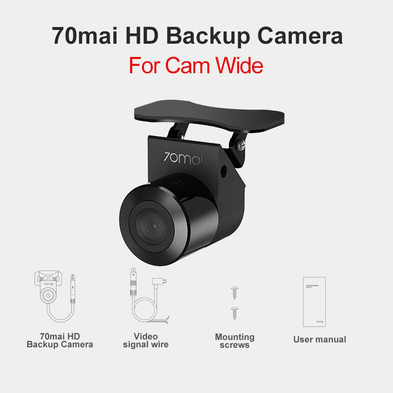 70mai HD Backup Cam & Night Vision Backup Cam for Rearview Stream Media Dash Cam Wide D07