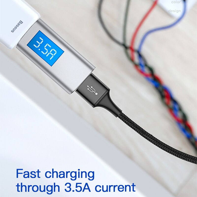Baseus 3 in 1 USB Cable Type C Cable for Samsung S20 Xiaomi Mi 9 Cable for iPhone 12X11 Pro Max Huawei Charger Cable