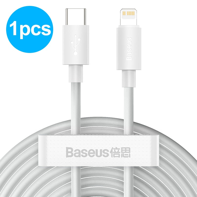 Baseus USB Type C PD 20W Cable for iPhone SE 11 Pro X XS 8 Fast USB C Cable for iPhone Charging Cable USB Type C Cable Wire Code