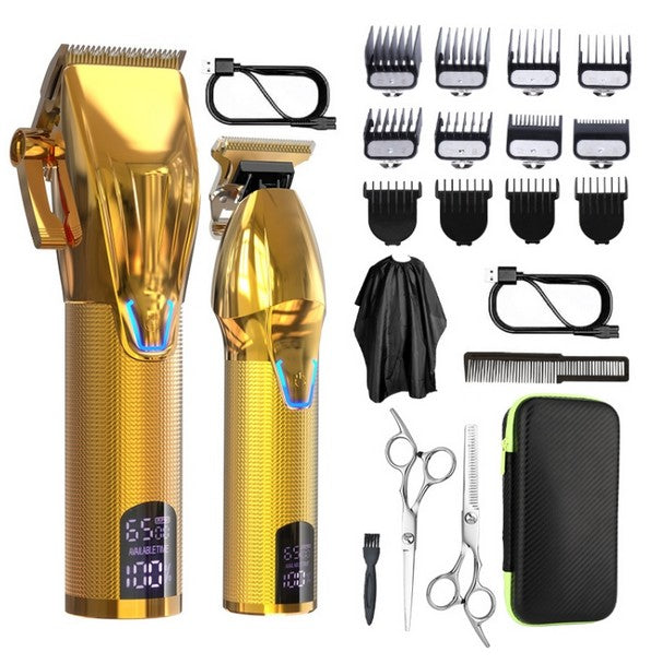 Men Electric Haircutting Tools Set Sculpting Electric Clipper(Gold)